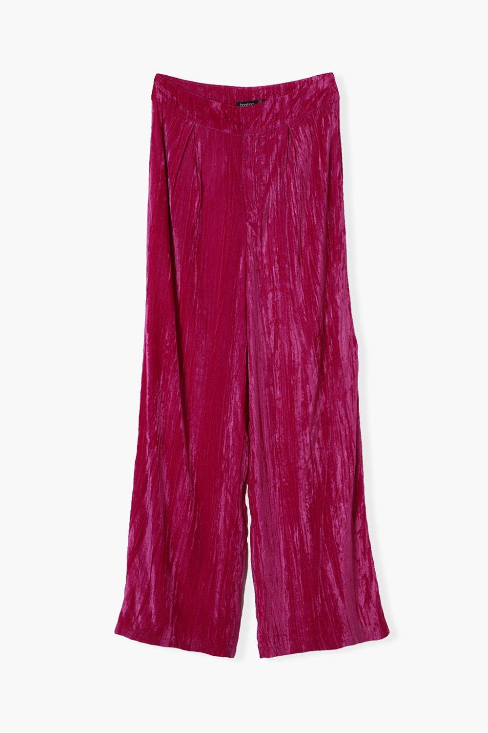 High Waist Velvet Extreme Wide Leg Pants